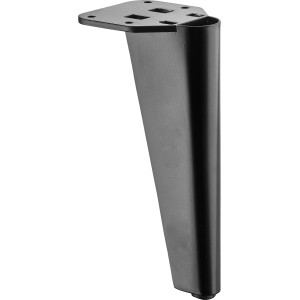 Gamba per mobili Hettich Megina nera, alta 180 mm, in acciaio.