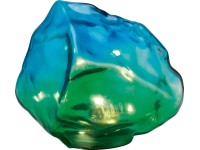 LED-Solar-Dekostein Kristall Grün-Blau (HxBxT) 13,5 x 14,5 x 12 cm