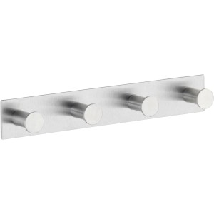 Wenko Celano Quadro appendiabiti con 4 ganci in acciaio inox, utensile da cucina.