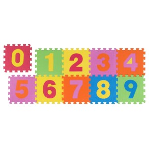 Tapis puzzle Andiamo multicolore, 10 pièces, avec chiffres de 0 à 9, idéal comme tapis pour enfants.