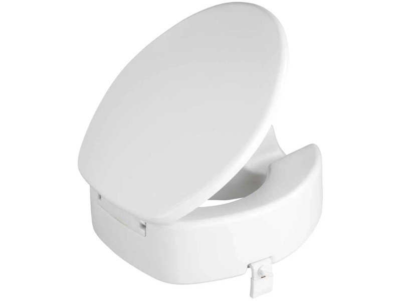 CESABO Elegant WC-Sitz Aus Holzbeschichtetem Polyesterharz – Weiß, Inklusive Scharniere