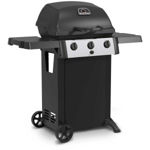 Broil King BK 310 barbecue a gas con 3 bruciatori, griglie in ghisa e ripiani pieghevoli.