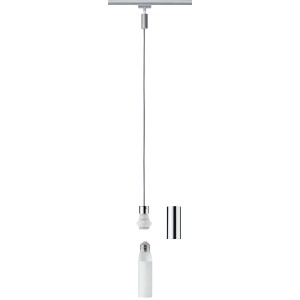 Suspension Paulmann URail 2Easy Basic, chrome mat, pour ampoule E27, élément du système de rails.