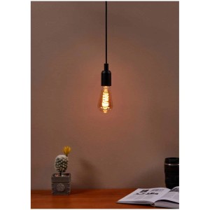 Eglo E27 LED-Leuchtmittel ST64, 4W, Amber Glas, warmweißes Licht, dimmbar.