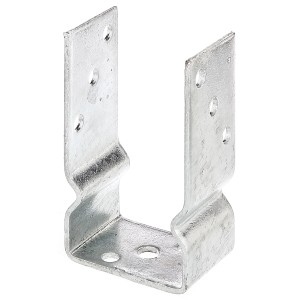 U-Pfostenträger zum Aufschrauben, feuerverzinkt, 81x150 mm, für sicheren Halt von Holzpfosten.