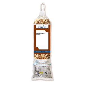 Distributore di arachidi Premium 500g per uccelli selvatici in pratico dispenser.