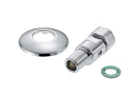 Abstellverschraubung gerade Messing verchromt 1/2 Abstellverschraubung gerade Messing verchromt 1/2