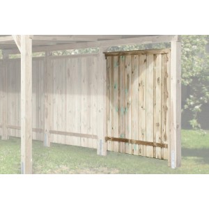 Pannello laterale in legno Weka per carport, trattato a pressione, come protezione dal vento e dalla privacy.
