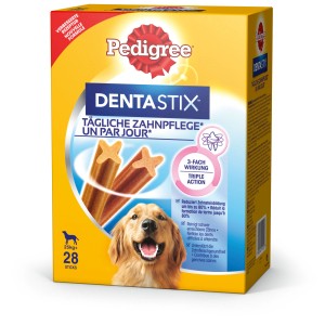 Pedigree DentaStix Large per cani, 28 pezzi. Snack per l'igiene dentale che aiuta a ridurre il tartaro.