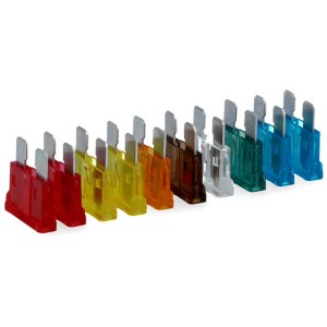 Cartrend Set fusibili Midi, 10 pezzi, fusibili a lama colorati per auto.
