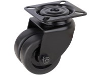 Doerner + Helmer TPE-Design-Doppelrolle Schwarz Ø 5 cm / Höhe 7,5 cm