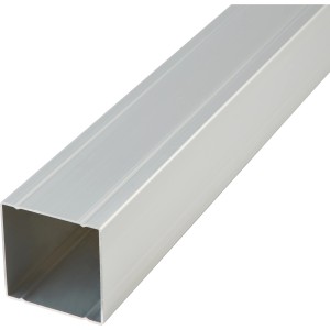 Poteau de clôture en aluminium argenté (95 cm) avec capuchon.