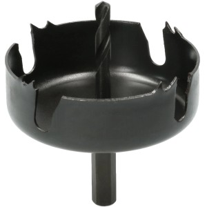 Tazza a corona Bosch 75 mm per faretti, adatta per legno e cartongesso.