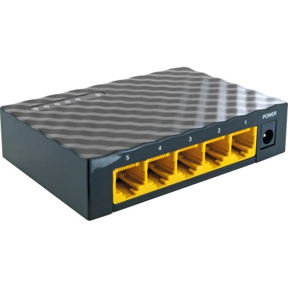 Schwaiger® Switch di rete a 5 porte 1'000 Mbit/s Nero