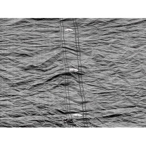 Bâche de protection noire EXIT pour trampoline, rectangulaire, 153x214cm, vue détaillée.