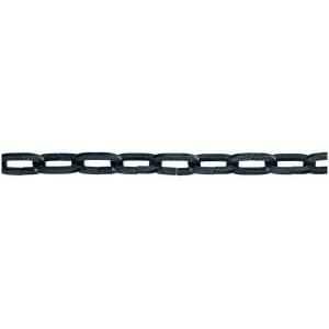 Schwarze Zierkette aus Stahl, Ø 4 mm, als Meterware für Bootstechnik.