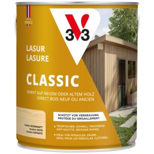 V33 Impregnante per legno Classic Incolore, latta da 2,5 l. Impregnante satinato per esterni.