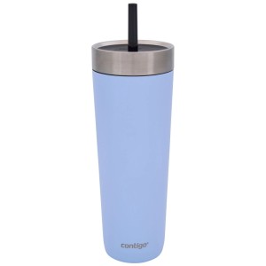 Contigo No-Spill Tumbler, azzurro, 720 ml, con cannuccia. Contenitore per bevande a prova di perdite.