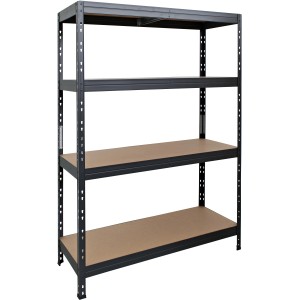 Scaffale per carichi pesanti Ar Shelving, 4 ripiani, 180x120x45cm, antracite.