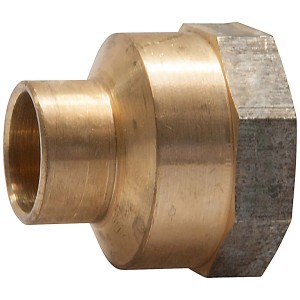Raccordo di riduzione a saldare in bronzo, 18 x 24,1 mm, per tubi in rame.