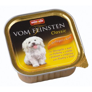 Animonda Vom Feinsten Adult Pollame & Vitello, 150g alimento umido per cani adulti.