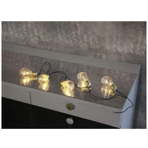 Guirlande lumineuse LED Star Trading Glow avec 5 LED jaunes pour lumière blanc chaud, longueur 1,5 m.