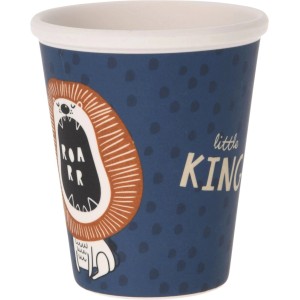 Gobelet en mélamine avec motif animal lion, 250 ml, robuste et lavable au lave-vaisselle.