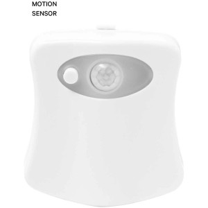 Luce notturna a LED bianca per WC con sensore di movimento per un'illuminazione notturna piacevole in bagno.