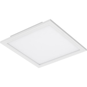 Panneau LED carré blanc Briloner Piatto 29,5x29,5 cm avec détecteur de mouvement.