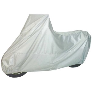 Garage argentata per moto 245x80x145 cm protegge scooter e moto dalle intemperie.