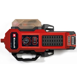 Einhell TE-MT 18/34 Li-Solo smerigliatrice/incisore a batteria, corpo rosso con comandi.