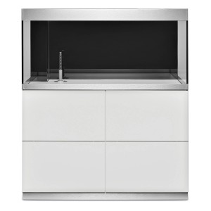 Oase HighLine 300 aquarium blanc avec meuble, 300 litres.