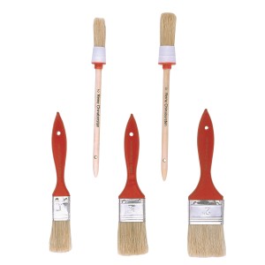 Set pennelli ELLIX, 5 pezzi: pennelli piatti e tondi con setole sintetiche.