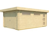 Weka Einzelgarage 441 Natur mit Holztor Weka Einzelgarage 441 Natur mit Holztor