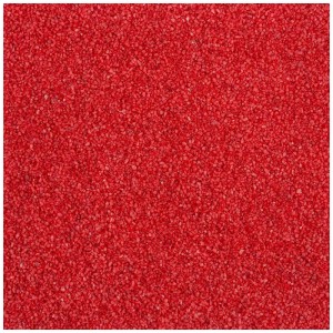 Sabbia colorata rossa, grana 0,5 mm, ideale per decorazioni e bricolage.