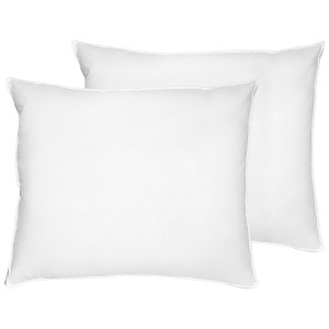 Set di 2 cuscini Feldberg alti, imbottiti con piume d'anatra, 50x60 cm, cuscini bianchi.