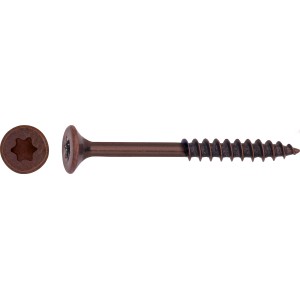 Vite per truciolare a testa svasata Ø 4x40 mm, attacco TX, brunita, 25 pezzi