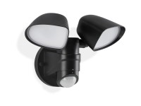 LED Aussenleuchte mit Sensor Schwarz 2 x 10 W