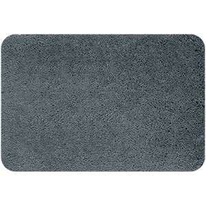 Tappeto bagno Spirella Highland Granit, 55x65 cm, in poliestere morbido. Tappetino grigio.