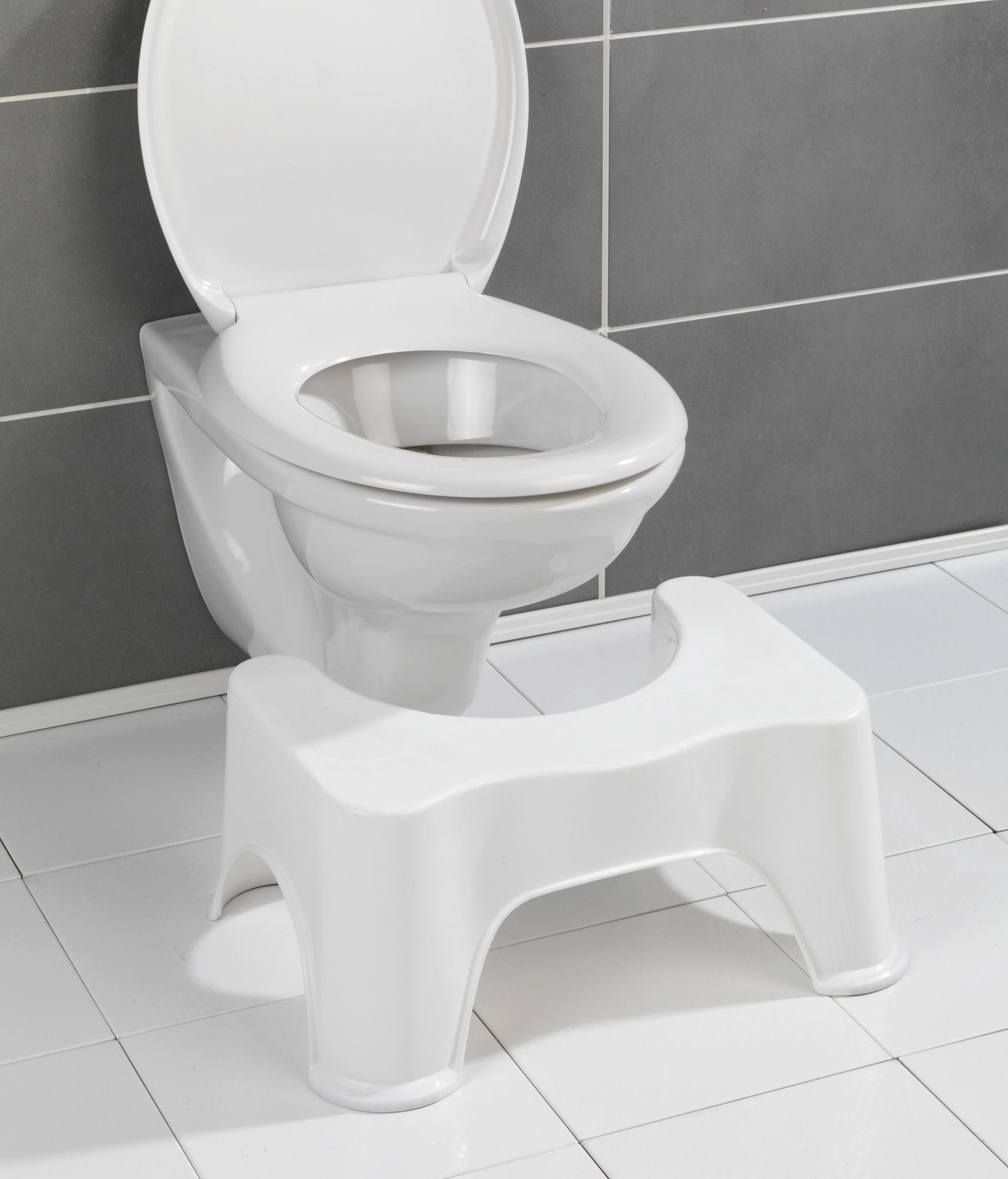 Wenko Sgabello WC Secura plastica Bianco (HxLxP) 20,5 x 48 x 33,5 cm