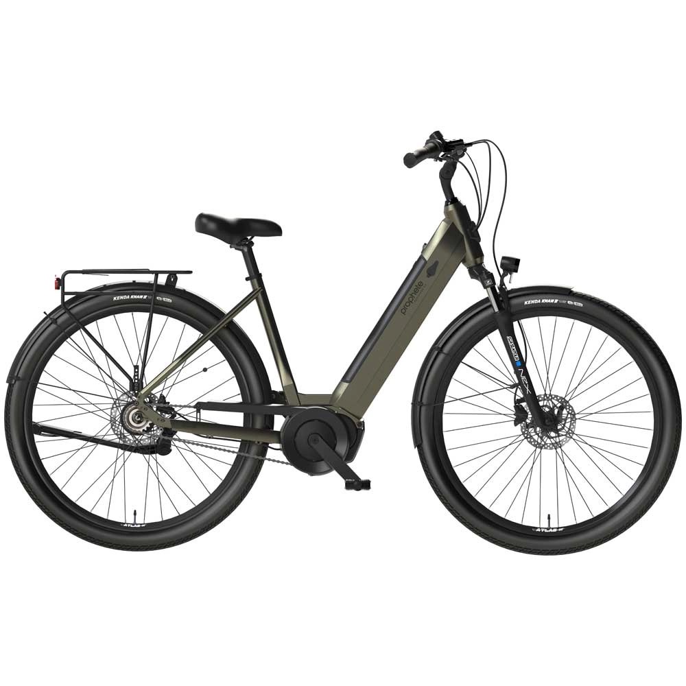 Prophete Velo electrique City Geniesser 3.4 3 vitesses Vert metallise mat 28