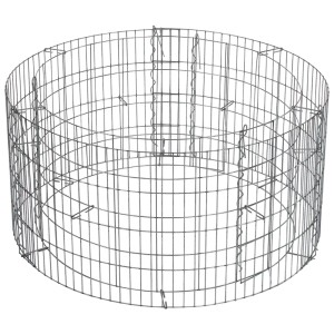 Gabion Bellissa Basic rond vide, un potager surélevé en treillis métallique, Ø 81 cm.