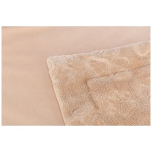 Coperta per cani beige Trixie Barry (150x100 cm) in morbido poliestere con impronte di zampe.