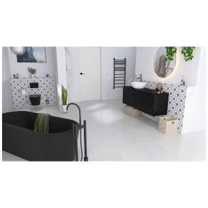 Bagno con piastrelle decorative Casablanca Star in stile retrò, smaltate opache, 20x20 cm.