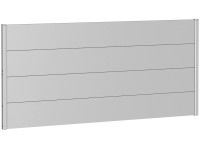 Biohort Wandpaneel Sichtschutz o. Acrylglas 200 cm x 90 cm Silber-Metallic