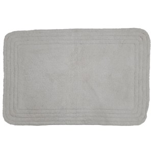 Tappeto da bagno bianco Diaqua Arco in cotone, 60x90 cm. Tappetino rettangolare con bordi multipli.