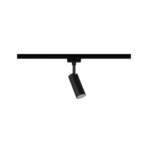 Système de rail : Paulmann URail Spot Tubo, noir mat, 5W, 3000K, non dimmable.