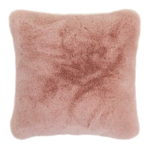 Coussin carré Coste rose ancien (40x40 cm) en polyester avec surface douce.