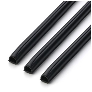 Goulotte de câbles Cablefix autocollante, noire, lot de 3, longueur 1 m chacune.