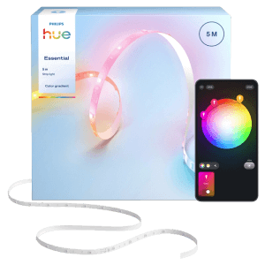 Philips Hue Gradient Essential Lightstrip 5m con controllo app per sfumature di colore.
